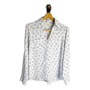 Express Portofino shirt umbrella print size small roll tab long sleeves